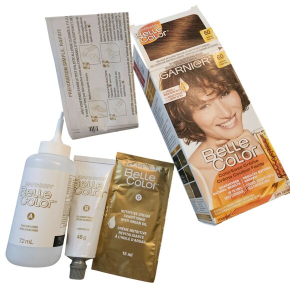 Garnier Belle Color Permanent Hair Dye Light Brown 60 With Argan & Wheat Germ Oi - Picture 8 of 8
